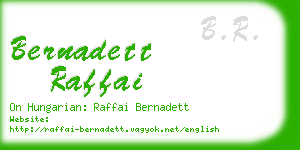 bernadett raffai business card